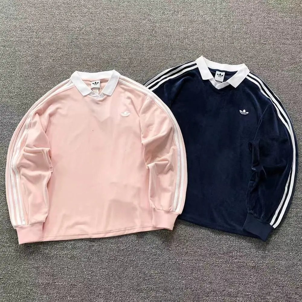 Adidas velour polo long sleeve shirt — W2CFinds curated find