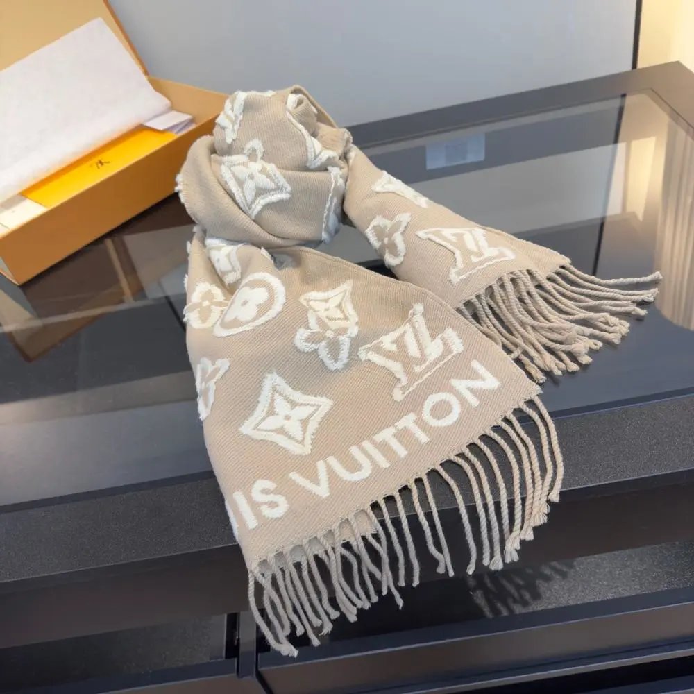 Louis Vuitton Scarves Fringed Monogram Scarf image 4