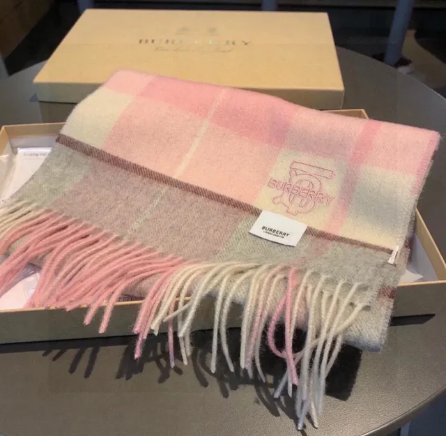 Burberry Scarves Fringed plaid scarf product detail image 2