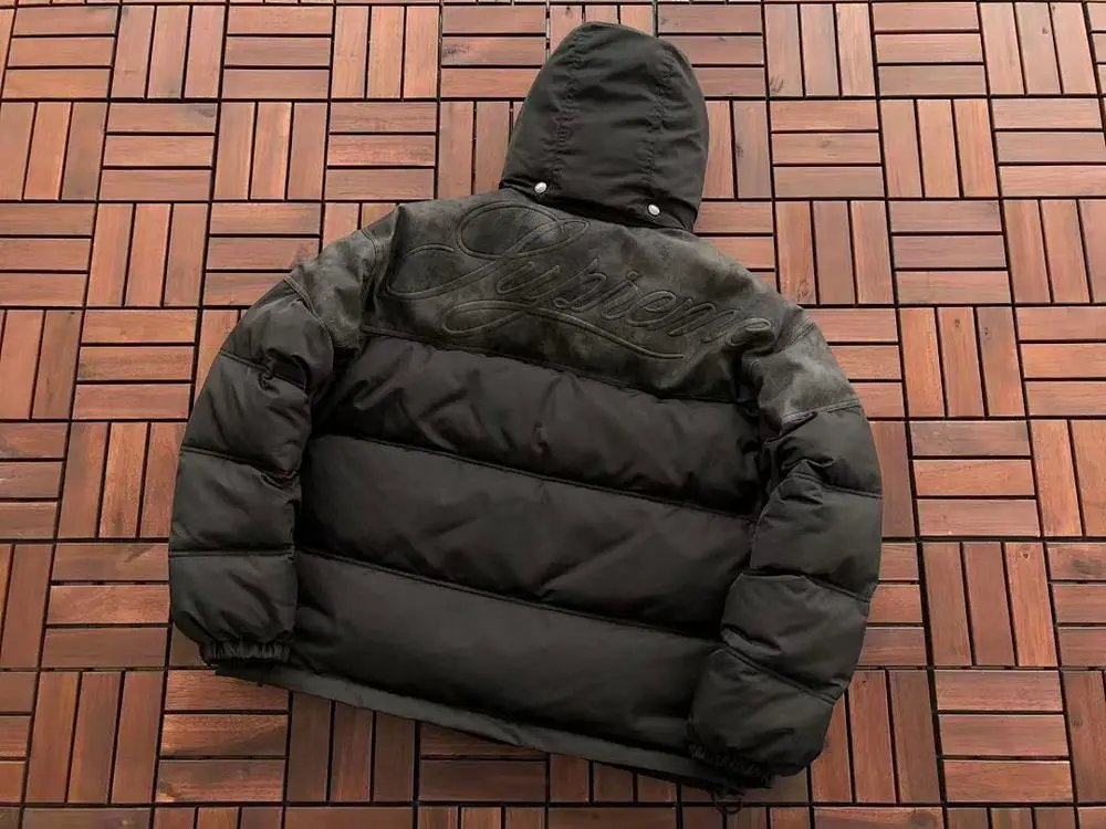 EVISU Jackets Hooded colour-block puffer jacket with embroidered back logo image 4
