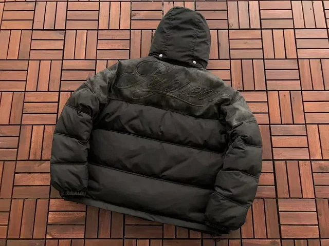 EVISU Jackets Hooded colour-block puffer jacket with embroidered back logo product detail image 4