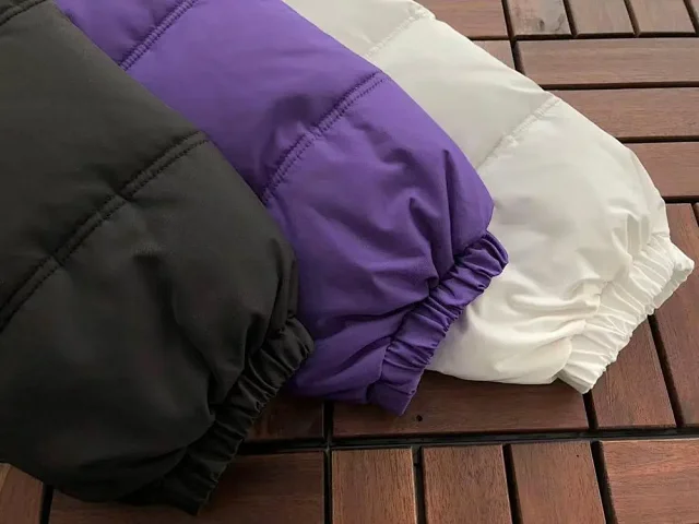 EVISU Jackets Hooded colour-block puffer jacket with embroidered back logo product detail image 7