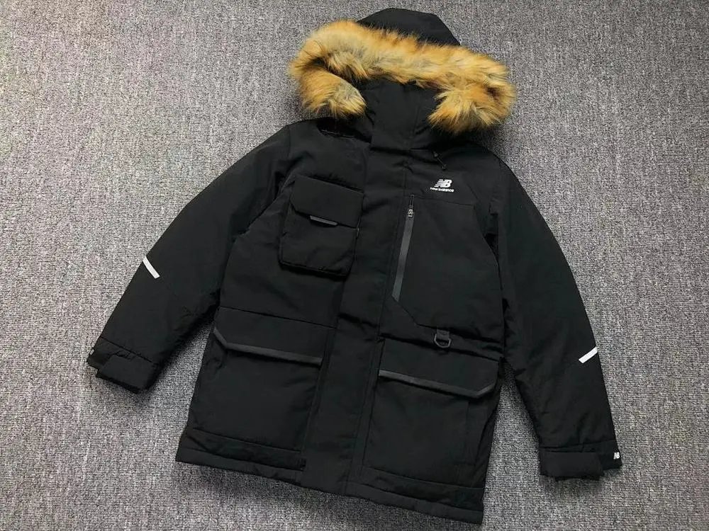 New Balance Down Jackets Fur-Trim Hooded Utility Jacket image 3