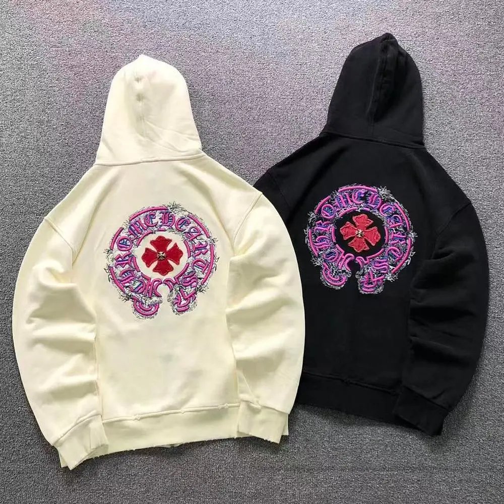 Chrome Hearts floral cross embroidered hoodie — W2CFinds curated find