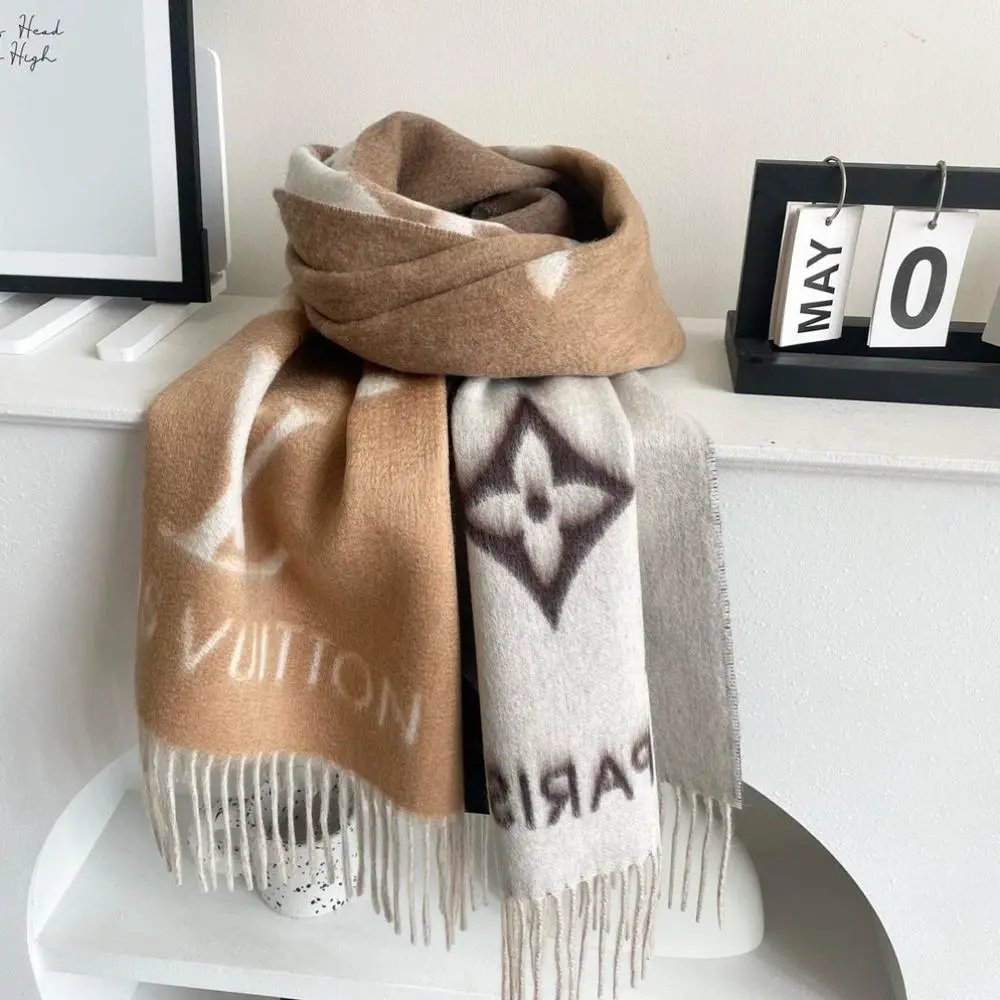 Louis Vuitton Scarves Monogram fringed scarf image 8
