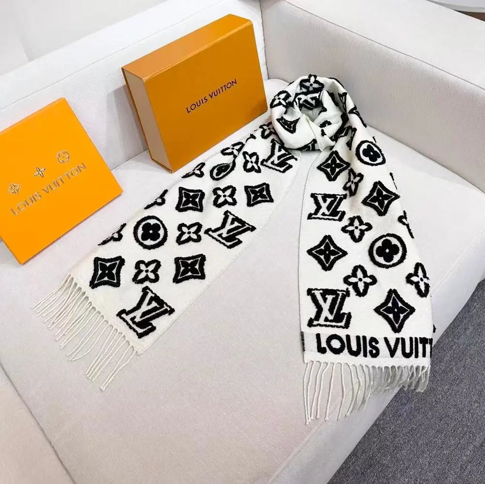 Louis Vuitton Scarves Monogram and striped scarf styles image 9
