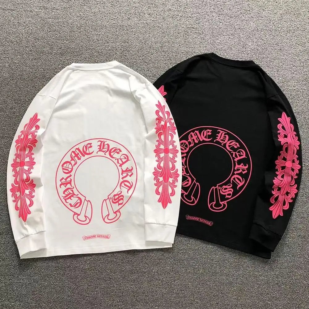 Chrome Hearts pink horseshoe long sleeve shirt — W2CFinds curated find