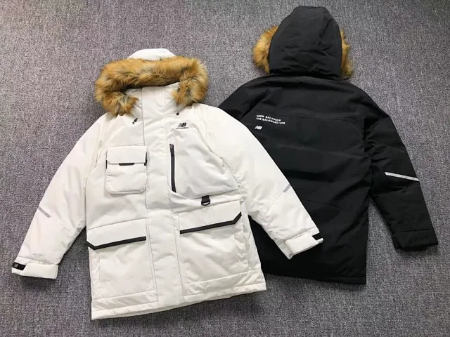New Balance Down Jackets Fur-Trim Hooded Utility Jacket product detail image 1