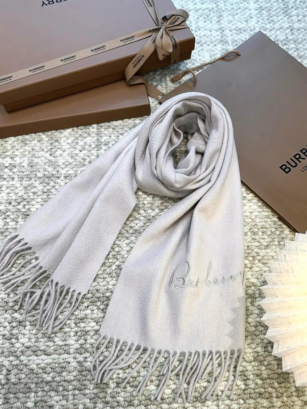 Burberry Scarves Plaid Fringed Scarf and Cape Shawl image 9