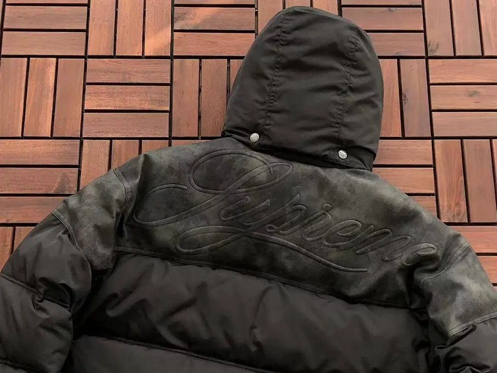 EVISU Jackets Hooded colour-block puffer jacket with embroidered back logo image 5