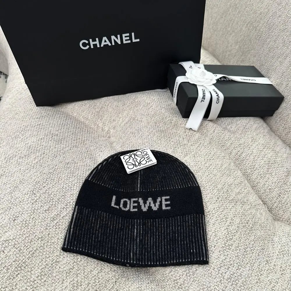 Loewe Hats Logo Knit Beanie image 3