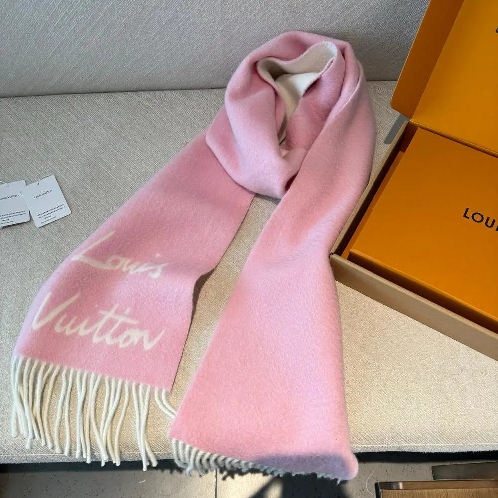 Louis Vuitton Scarves Reversible monogram fringed scarf image 3