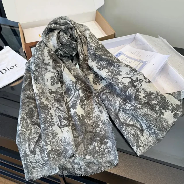 Dior Scarves Oblique Monogram and Toile de Jouy Print product detail image 6