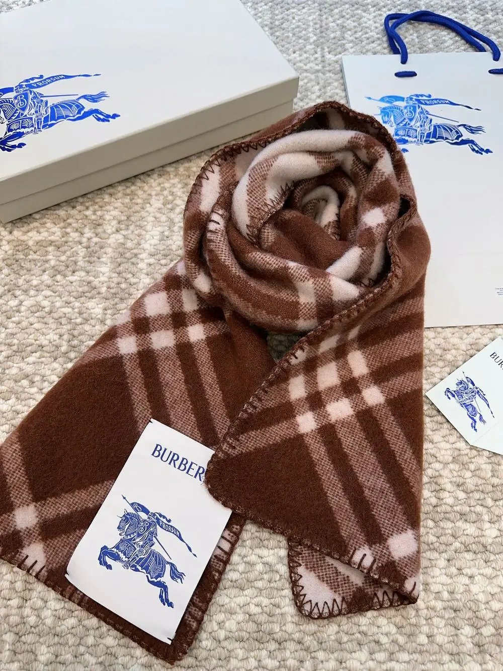 Burberry Scarves Plaid Fringed Scarf and Cape Shawl image 10