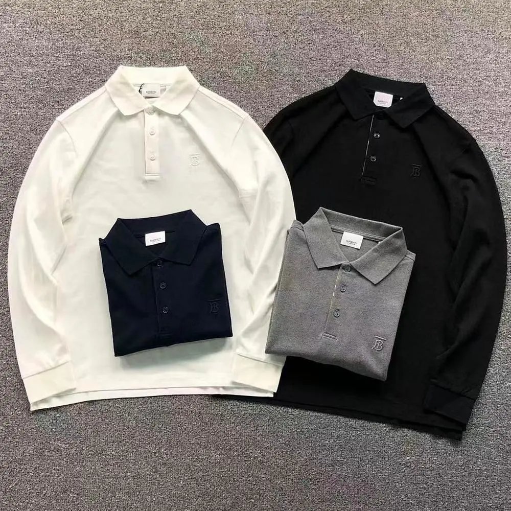 Burberry TB embroidered long sleeve polo shirt — W2CFinds curated find
