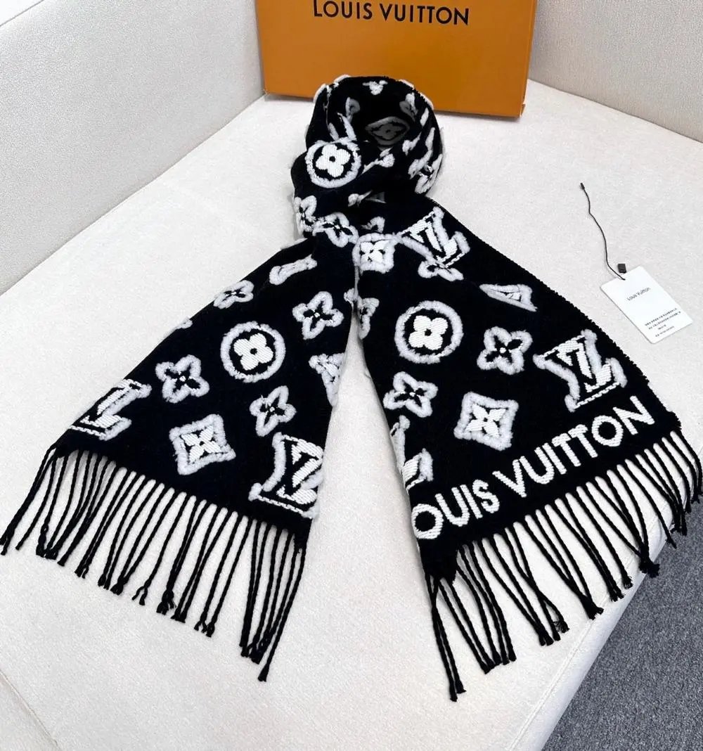 Louis Vuitton Scarves Monogram and striped scarf styles image 10