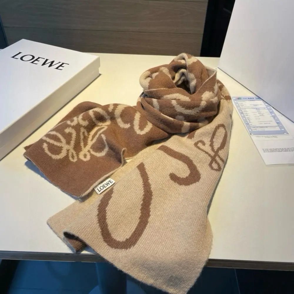 Loewe Scarves Anagram logo fringed scarf image 7