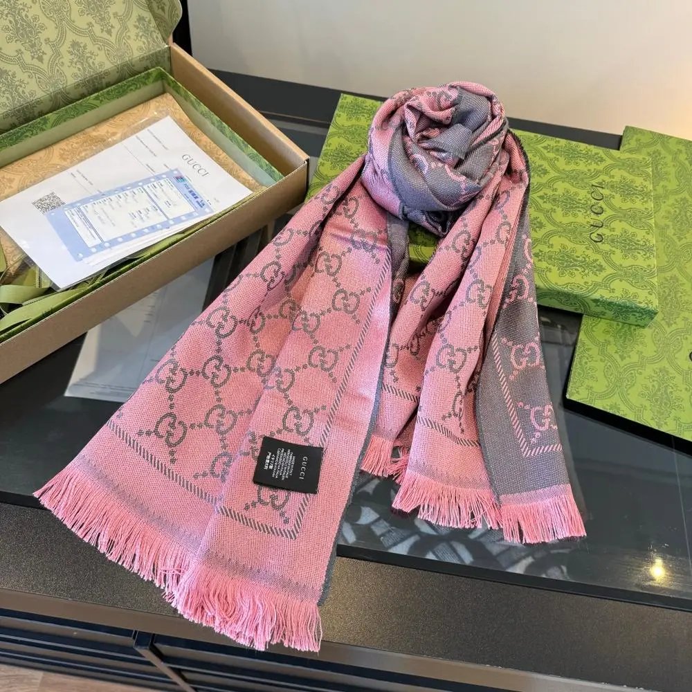 Gucci Scarves GG monogram fringed scarf image 3