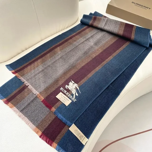 Burberry Scarves Plaid Fringed Scarf and Cape Shawl product detail image 3