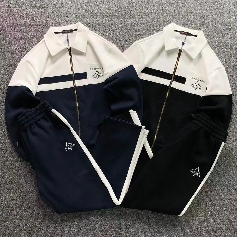 Louis Vuitton color block collar tracksuit set — W2CFinds curated find