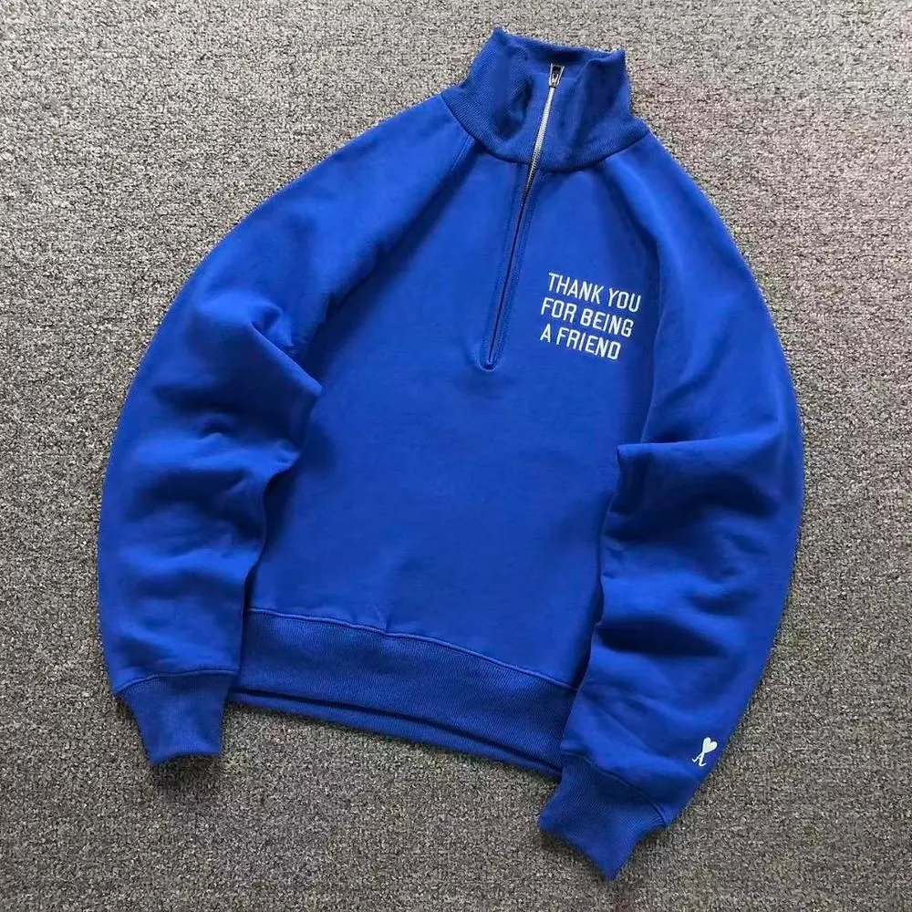 Ami half zip text print sweatshirt — W2CFinds curated find