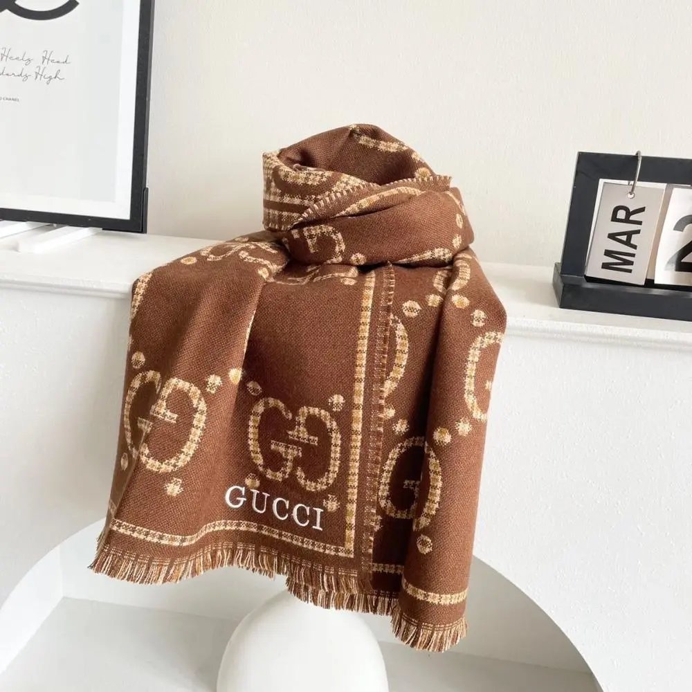 Gucci Scarves GG Monogram Fringed Scarf image 4