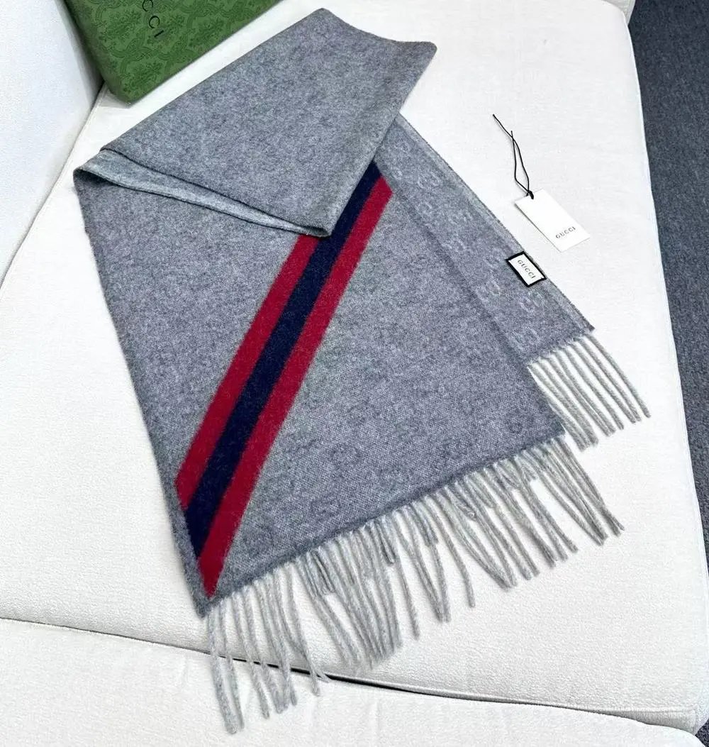 Gucci Scarves GG monogram fringed scarf image 4