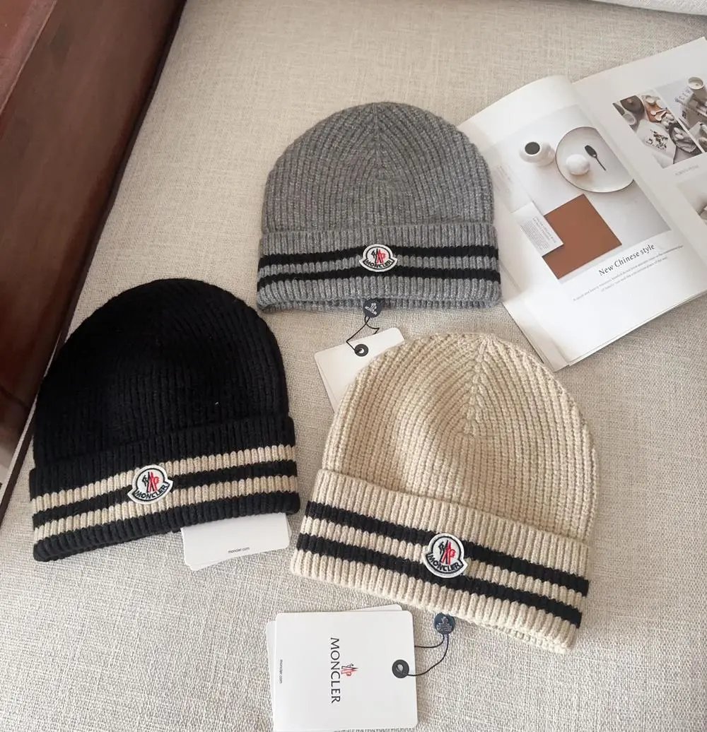 Moncler Hats Ribbed Cuff Knit Beanie image 2