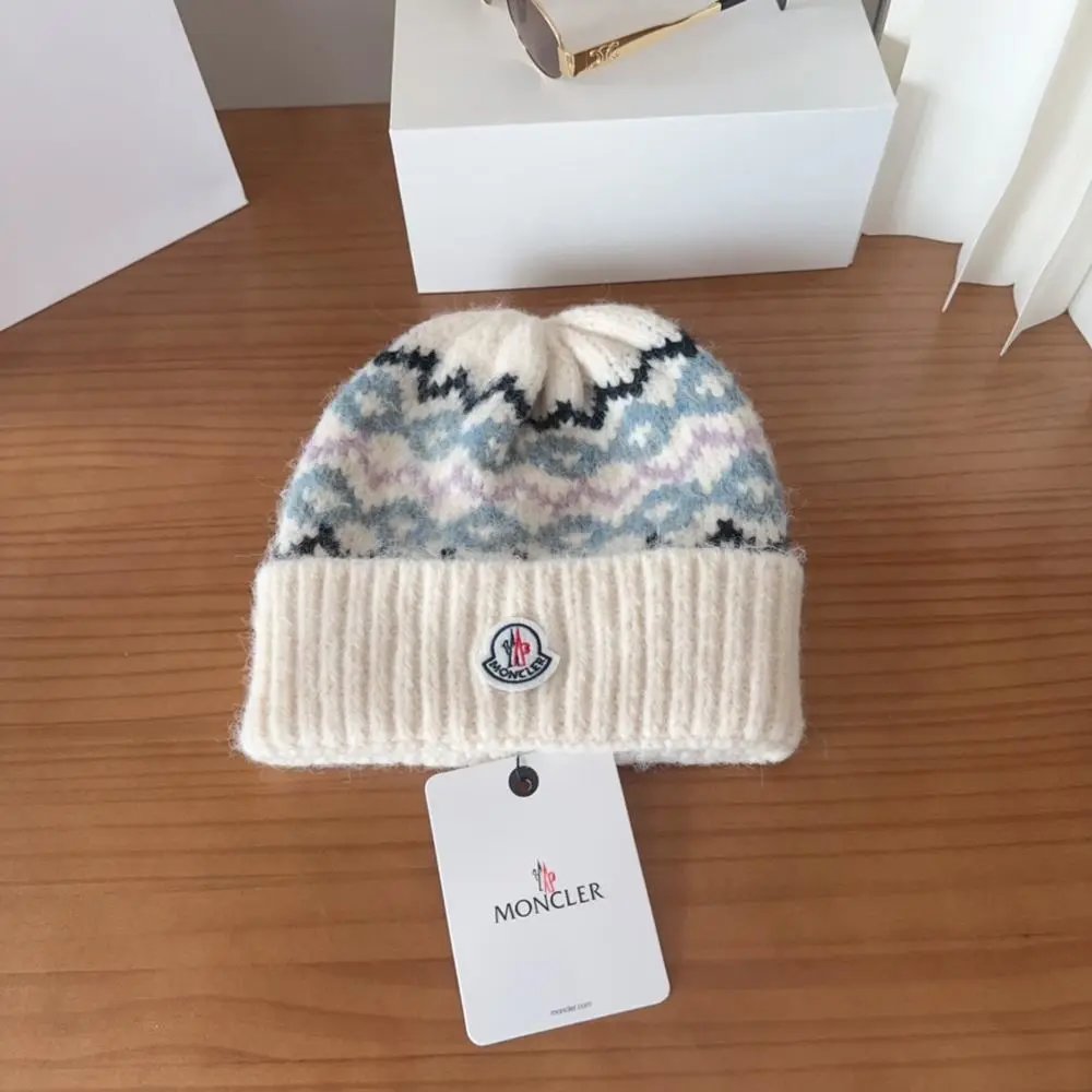 Moncler Hats Ribbed Cuff Knit Beanie — Style 5