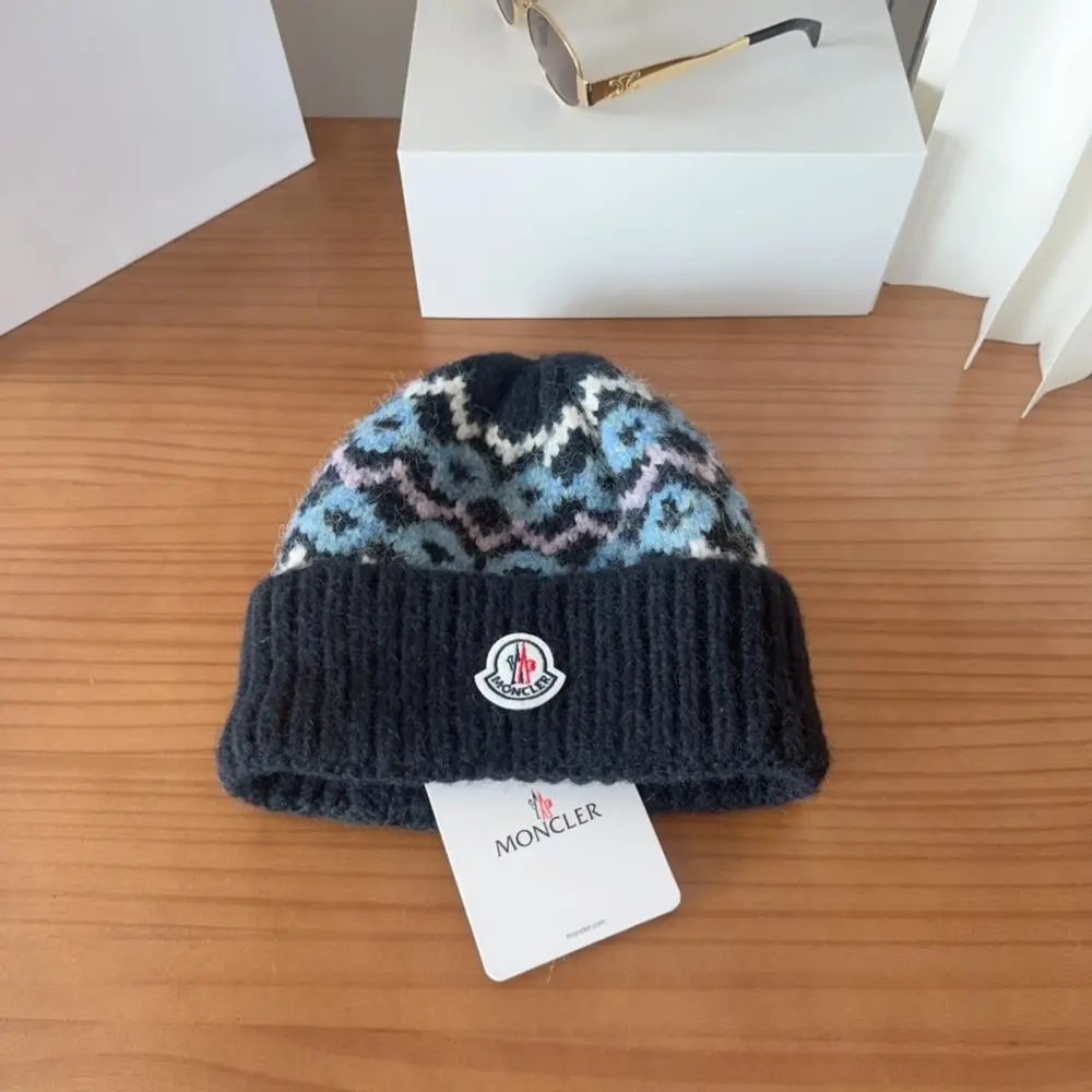 Moncler Hats Ribbed Cuff Knit Beanie — Style 2