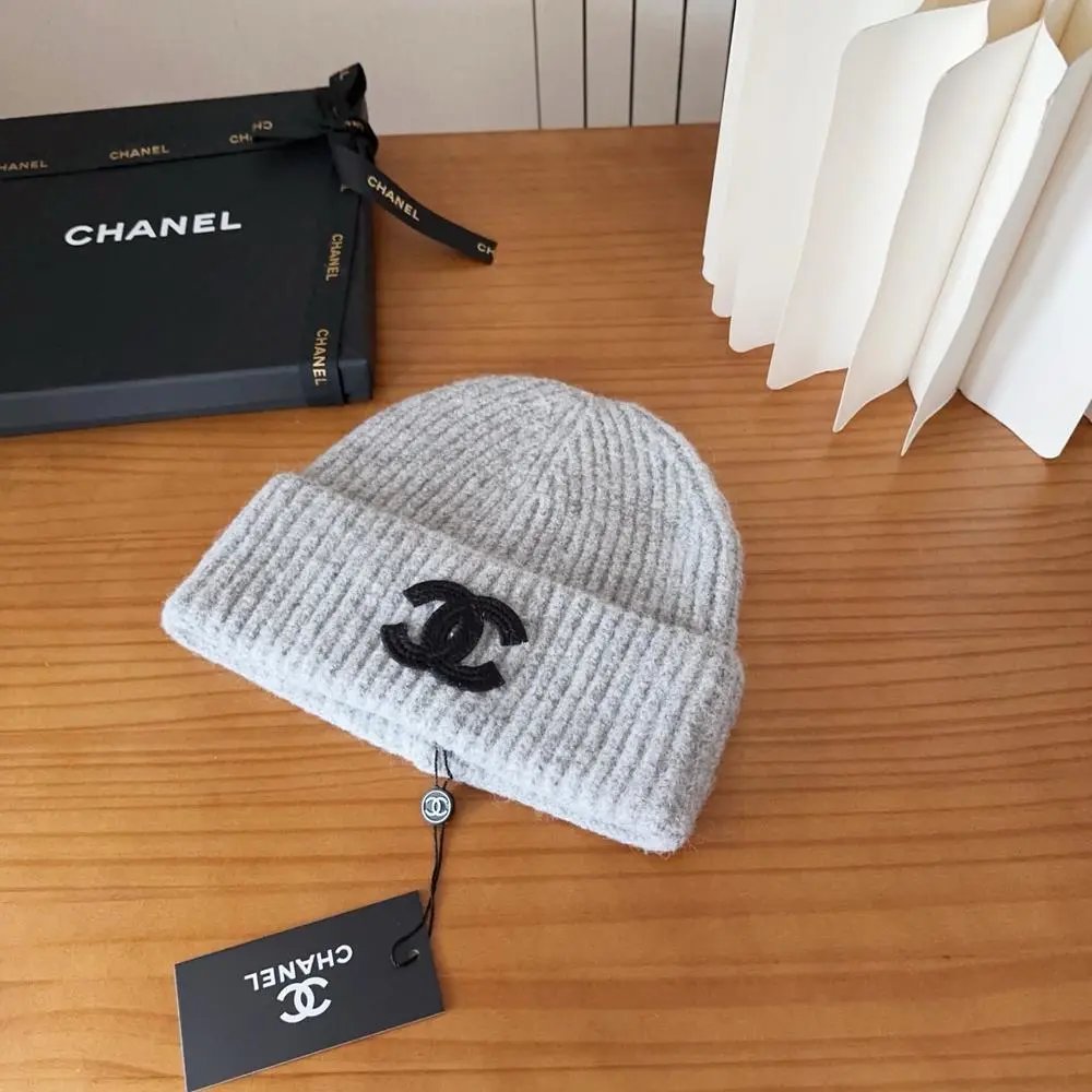 Chanel Hats Ribbed knit CC-logo beanie — Style 7