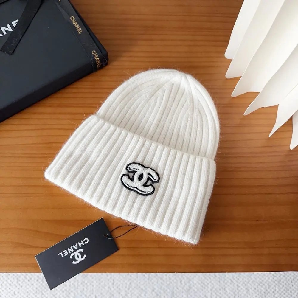 Chanel Hats Ribbed knit CC-logo beanie — Style 4