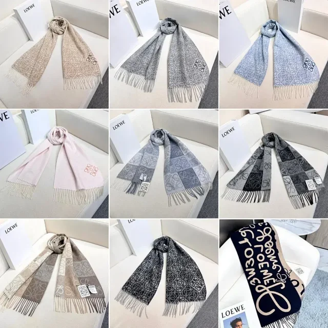 Loewe Scarves Anagram Monogram Fringed Scarf product detail image 1