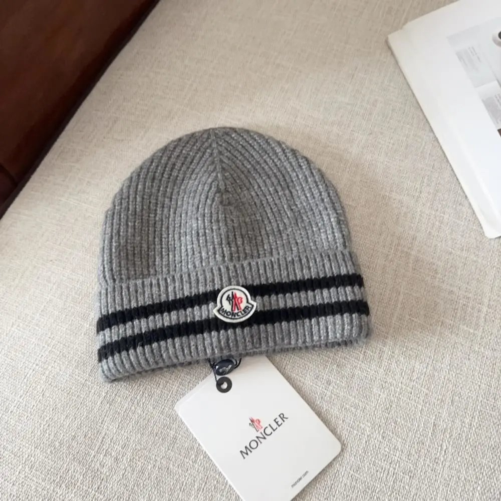 Moncler Hats Ribbed Cuff Knit Beanie image 3