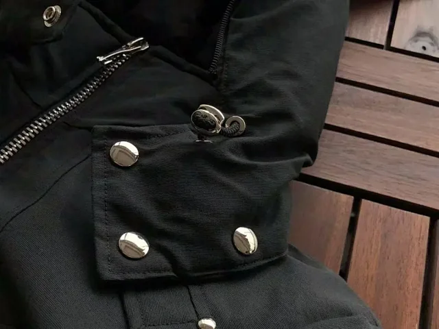 Moose Knuckles Down Jackets Fur-Trim Hooded Bomber Jacket product detail image 8
