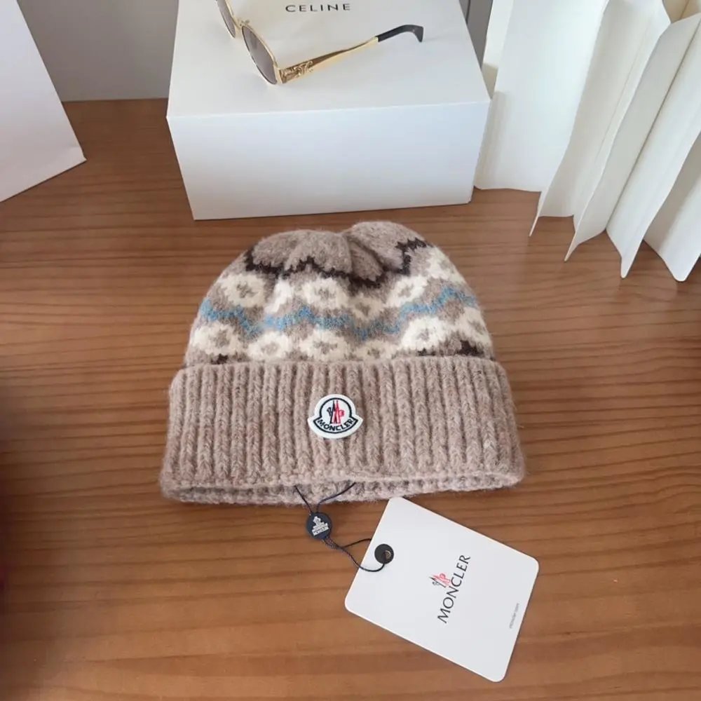 Moncler Hats Ribbed Cuff Knit Beanie — Style 4