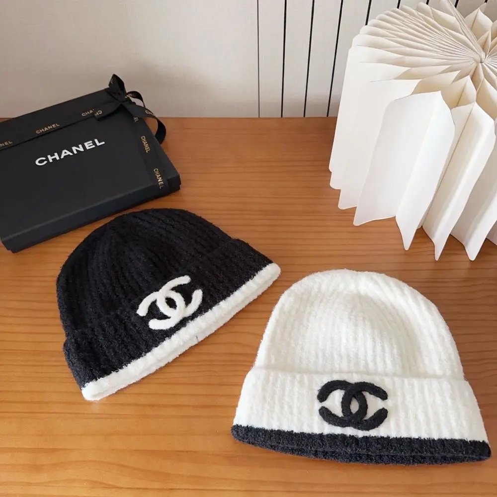 Chanel Hats Ribbed knit CC-logo beanie image 3