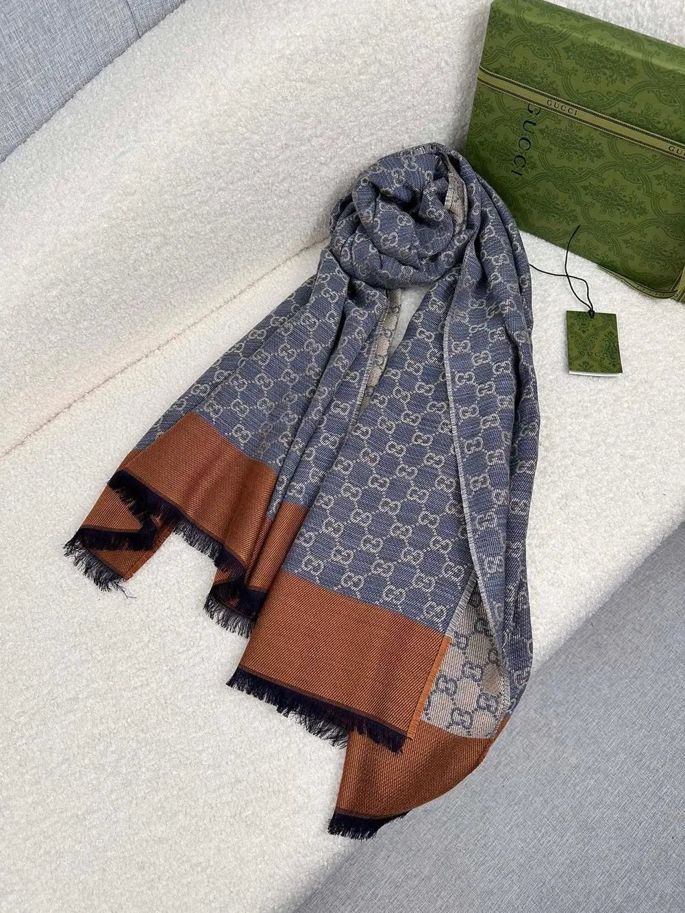 Gucci Scarves GG monogram fringed scarf image 5