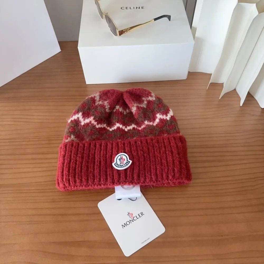 Moncler Hats Ribbed Cuff Knit Beanie — Style 3
