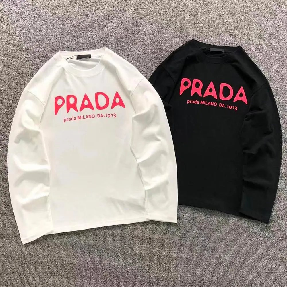 Prada red letter print long sleeve shirt — W2CFinds curated find