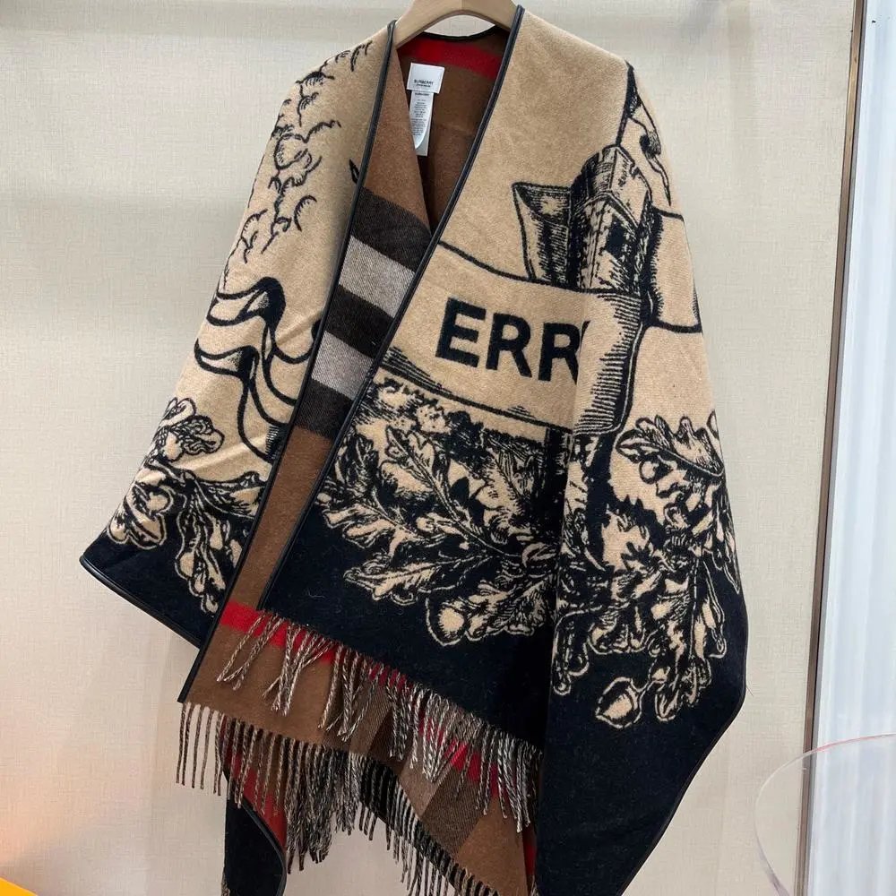 Burberry Scarves Fringed check and monogram scarf image 10