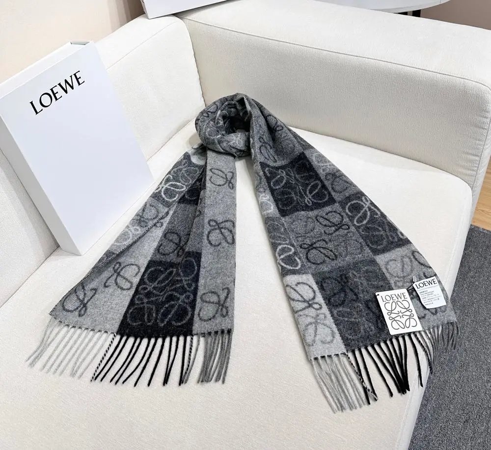 Loewe Scarves Anagram Monogram Fringed Scarf image 7
