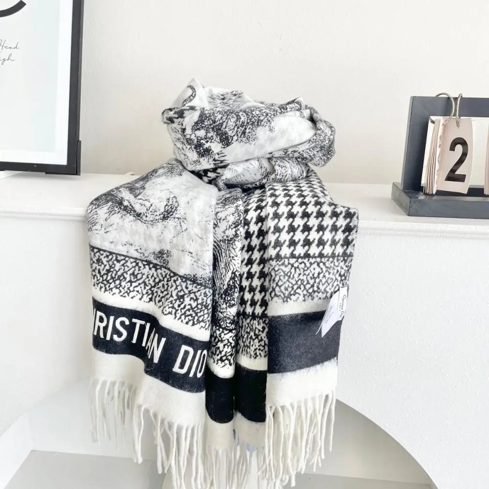 Dior Scarves Toile de Jouy fringed scarf image 7