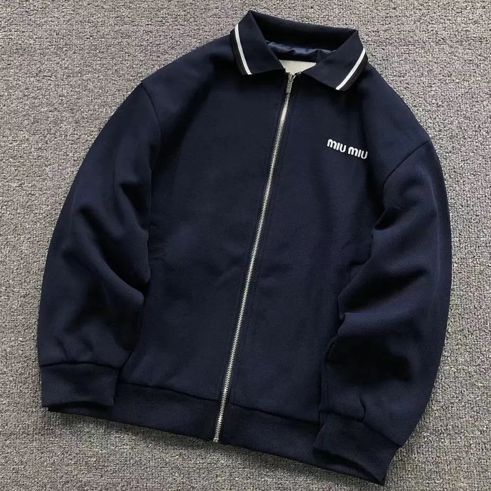 Miu Miu striped collar zip jacket — W2CFinds curated find