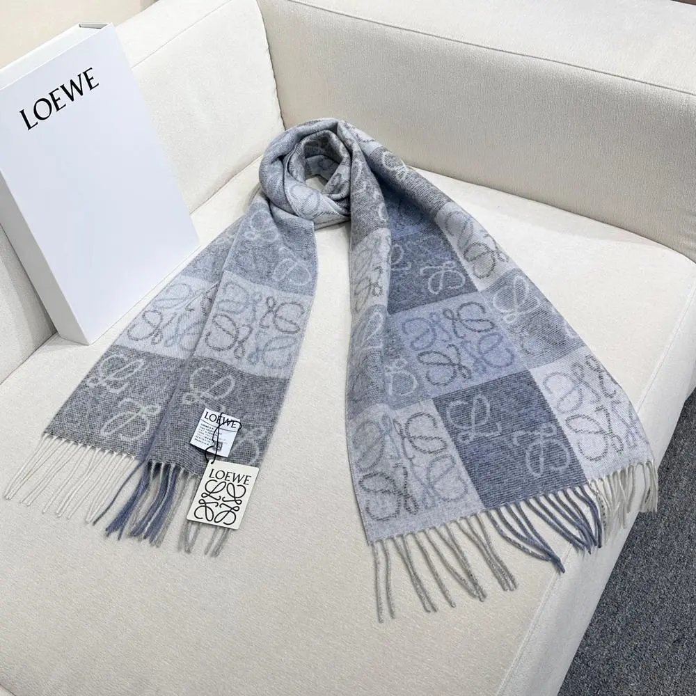 Loewe Scarves Anagram Monogram Fringed Scarf image 6