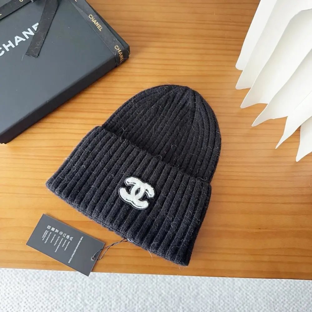 Chanel Hats Ribbed knit CC-logo beanie — Style 5