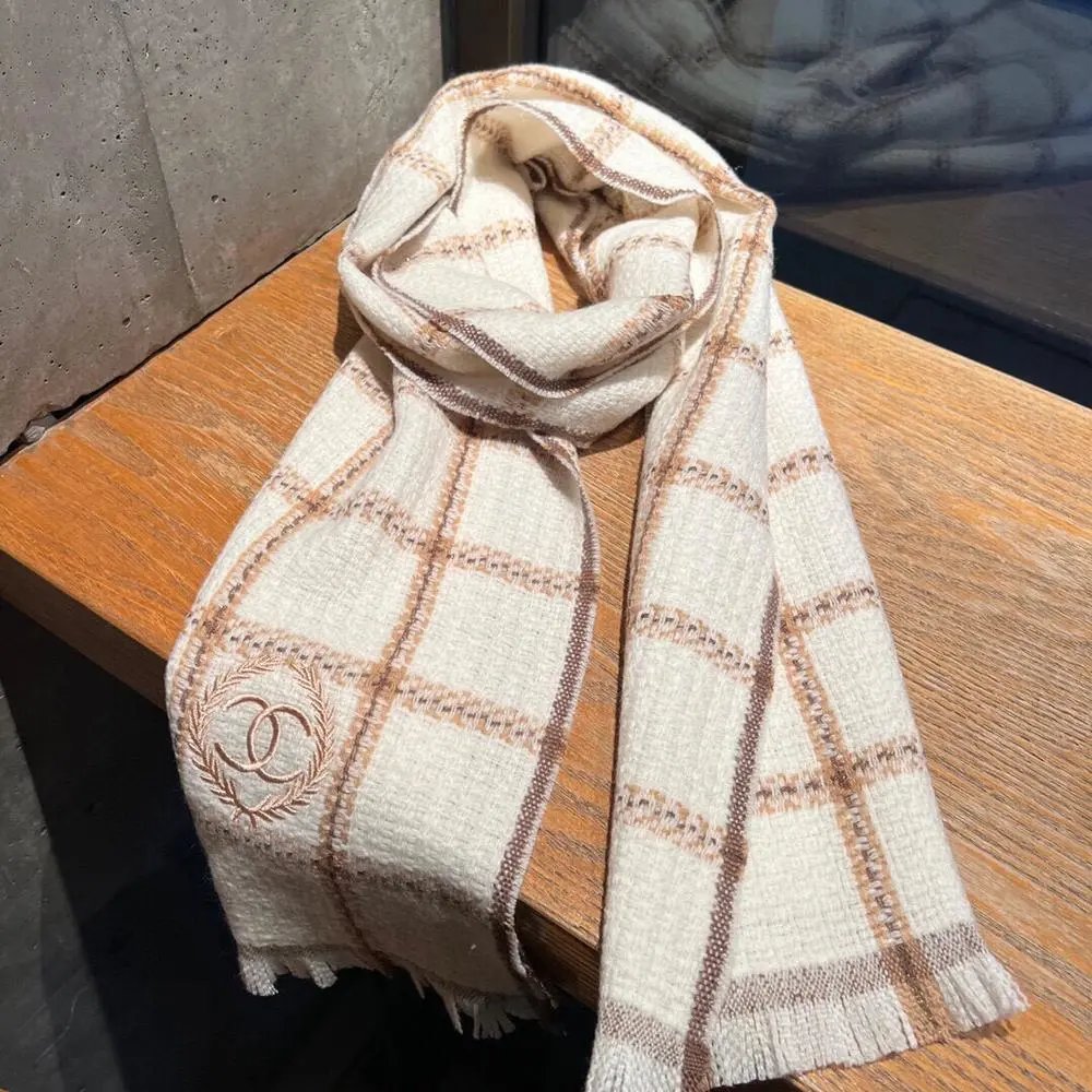 Chanel Scarves Fringed Logo Scarf image 6