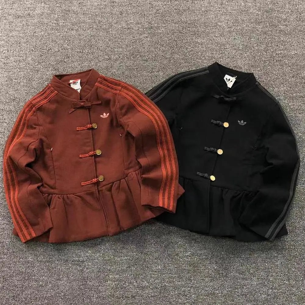 Adidas Originals Chinese frog button peplum jacket — W2CFinds curated find