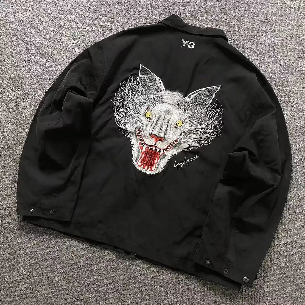 Y-3 wolf head embroidery work jacket — W2CFinds curated find