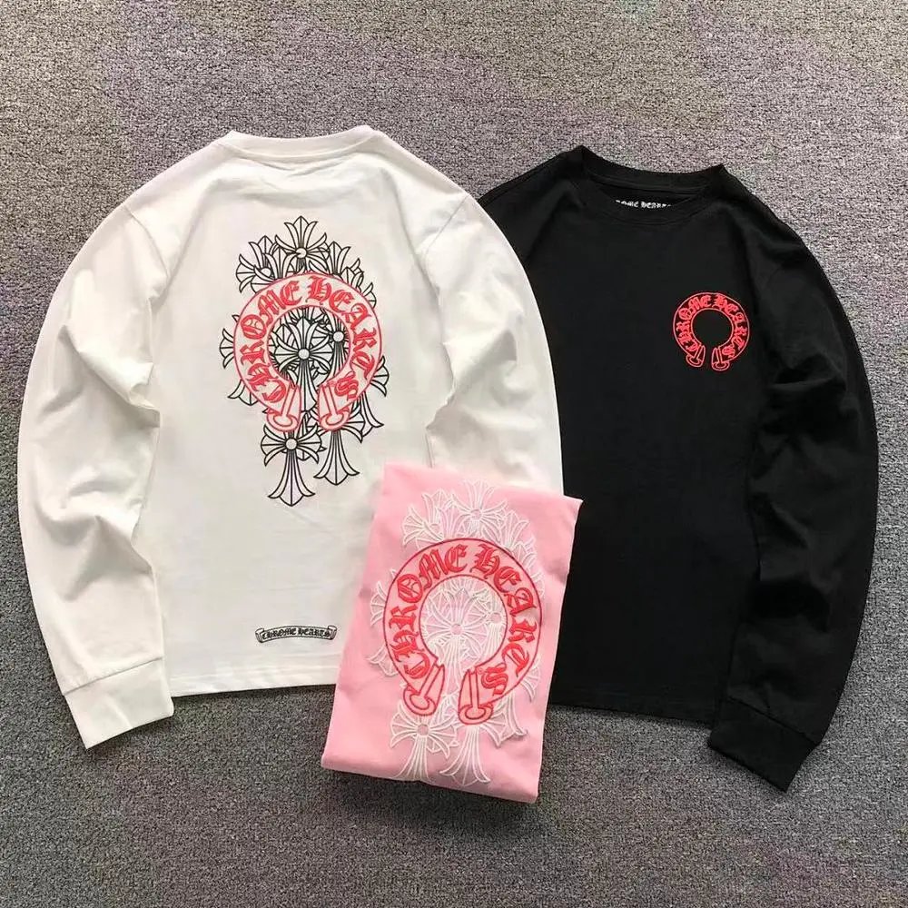 Chrome Hearts red horseshoe cross long sleeve shirt — W2CFinds curated find